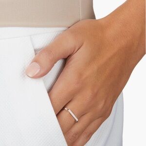 MONICA VINADER Signature Thin Diamond Silver Ring 6